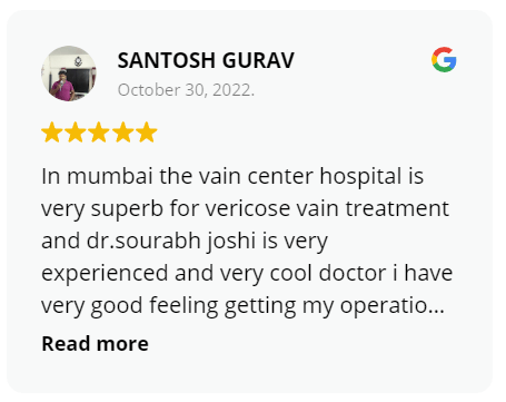 The Vein Center Google Review Santhosh Gurav