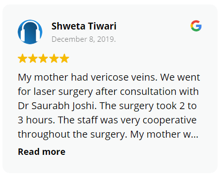 The Vein Center Google Review Sweta Tiwari