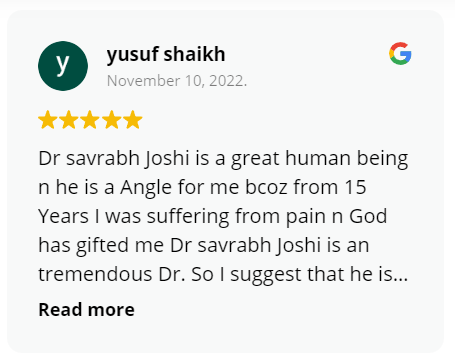 The Vein Center Google Review Yusuf Shaikh